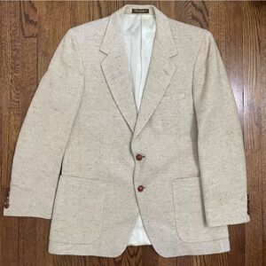Vintage Men's Andhurst 2 Button Wool Sports Coat Cream 42R